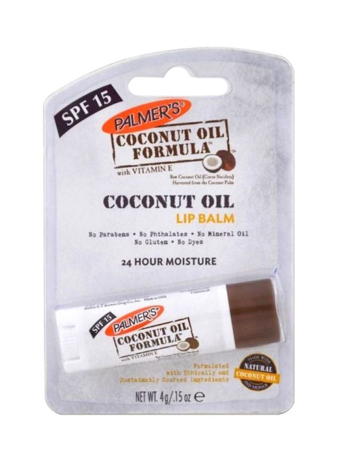 بالمرز زبدة الشفاه بتركيبة زيت جوز الهند مع عامل حماية من الشمس SPF15 بني 4جرام - Image 3