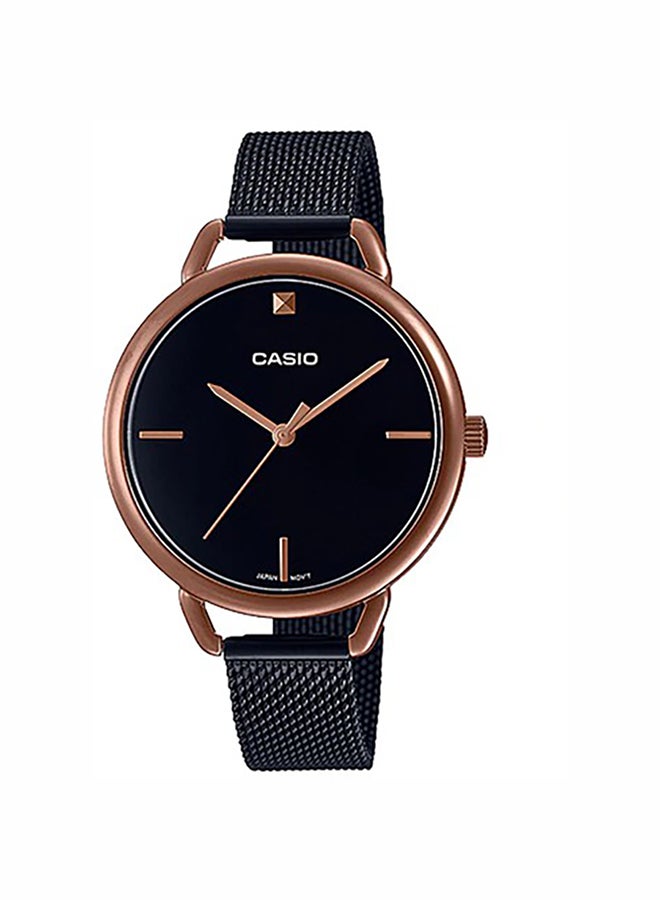 CASIO Women's Stainless Steel Analog Quartz Wrist Watch LTP-E415MBR-1CDF black - Image 1