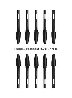 HUION 10-Piece Replacement Graphic Tablet Pen Nib Black  - Image 3