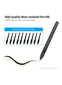 HUION 10-Piece Replacement Graphic Tablet Pen Nib Black  - Image 5