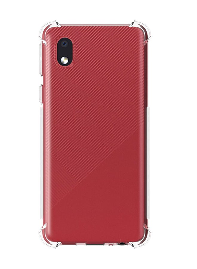 دبليو تيك غطاء حماية خلفي رفيع عالي الجودة لهاتف سامسونج جالاكسي A01/M01 كور بزوايا رفيعة من البولي يوريثان الحراري شفاف - Image 5