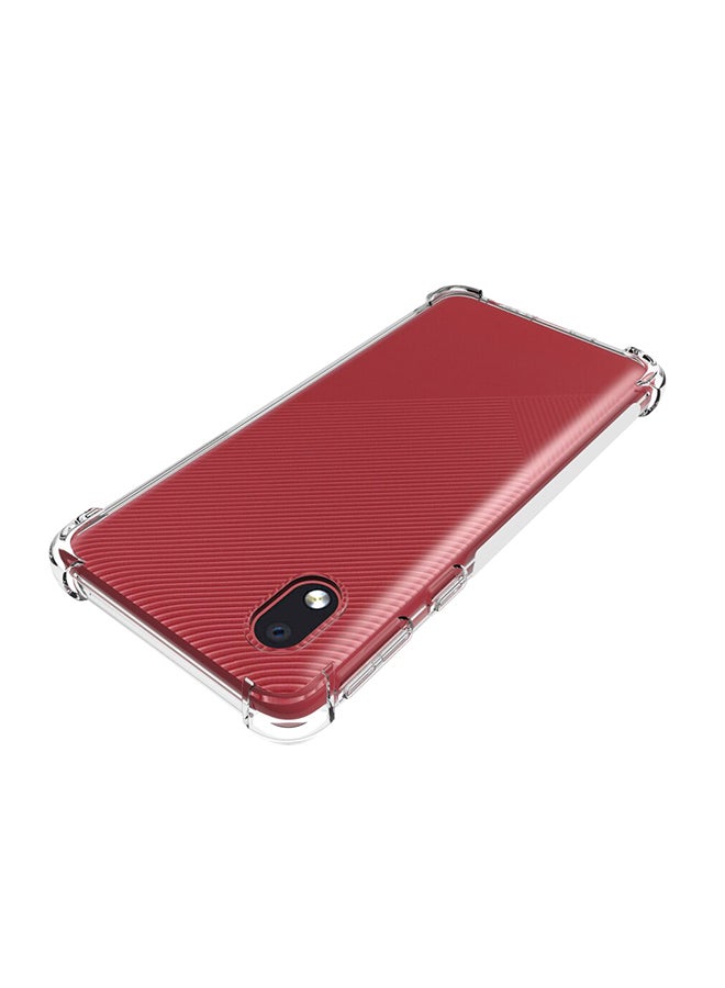 دبليو تيك غطاء حماية خلفي رفيع عالي الجودة لهاتف سامسونج جالاكسي A01/M01 كور بزوايا رفيعة من البولي يوريثان الحراري شفاف - Image 3