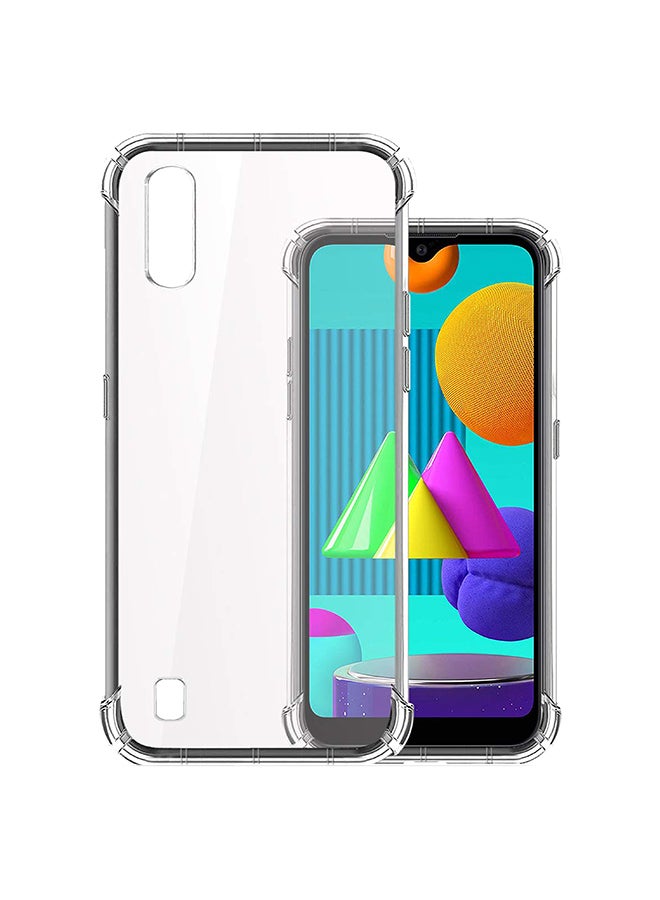 دبليو تيك غطاء حماية واقي عالي الجودة مع زوايا رفيعة وشفافة من البولي يوريثان الحراري لهاتف سامسونج جالاكسي A01/M01 شفاف - Image 1