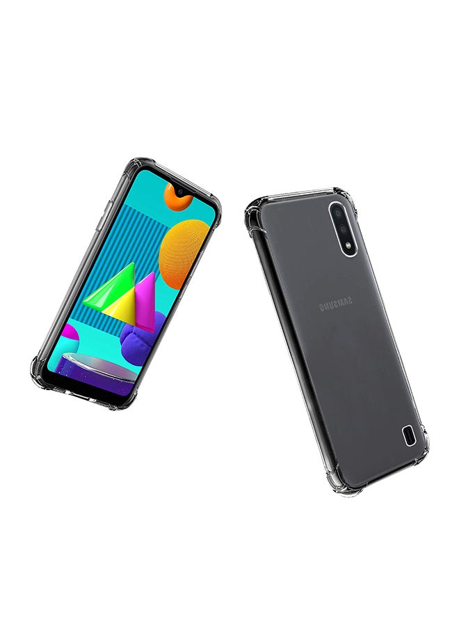 دبليو تيك غطاء حماية واقي عالي الجودة مع زوايا رفيعة وشفافة من البولي يوريثان الحراري لهاتف سامسونج جالاكسي A01/M01 شفاف - Image 3