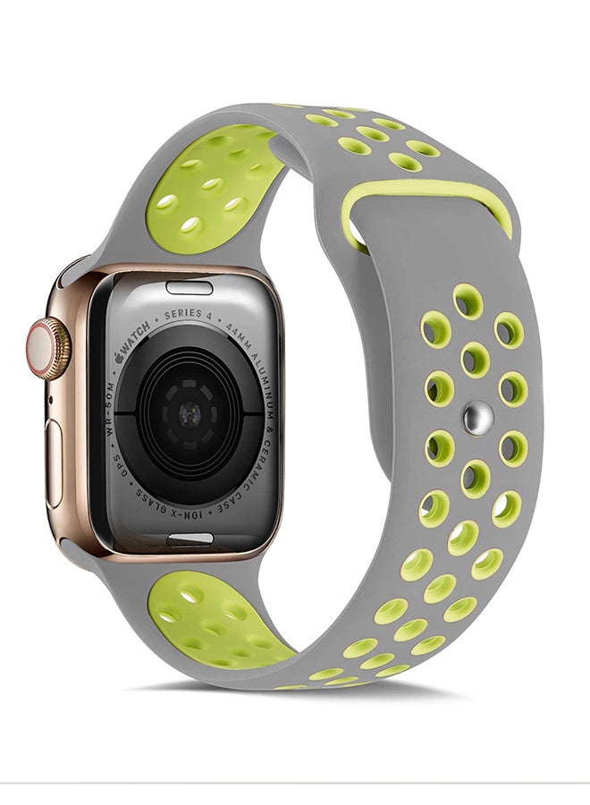 Silicone Nike Strap For Apple Watch Grey/Green - v1605068184/N41402560A_2