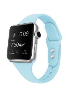 BG Slim Silicone Strap With Small Waist Monochrome For Apple Watch Blue 