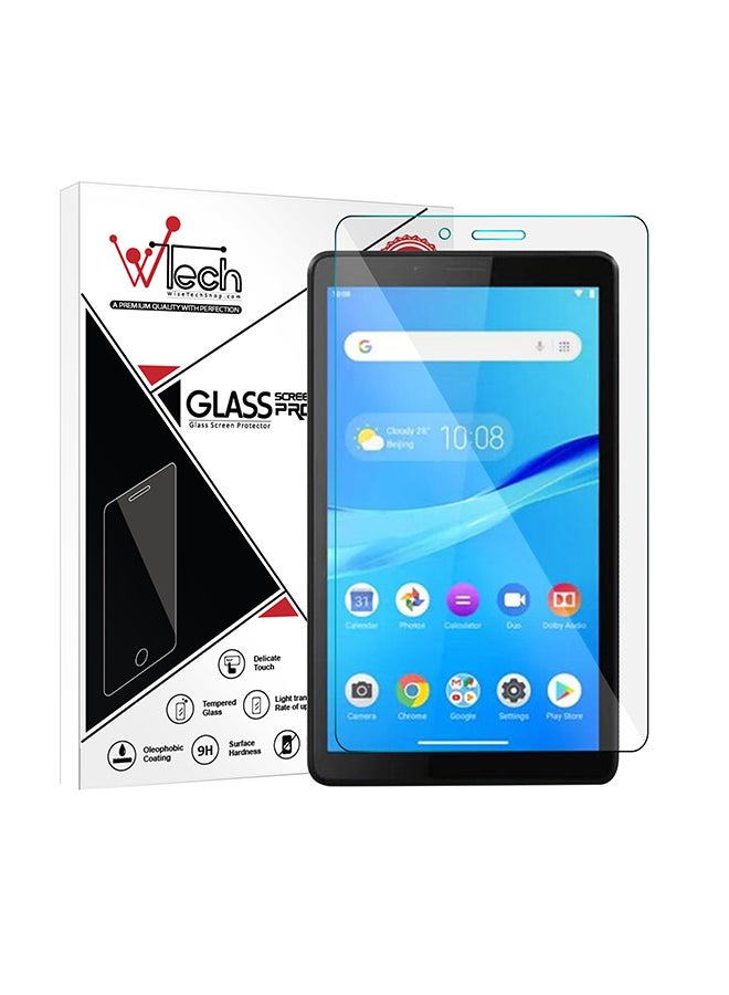 Wtech Premium Quality Tempered 9H 2.5 D Edge Screen Protector With Hole For Lenovo Tab M7 Clear  - Image 1