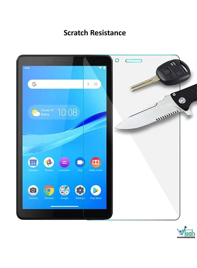 Wtech Premium Quality Tempered 9H 2.5 D Edge Screen Protector With Hole For Lenovo Tab M7 Clear  - Image 2