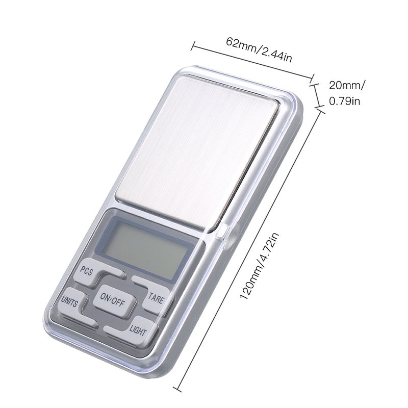 Generic - 200g/0.01g High Precision LCD Display Pocket Jewelry Gold Diamond Weighing Mini Electronic Digital Scale HP4-LU multicolour - Image 1