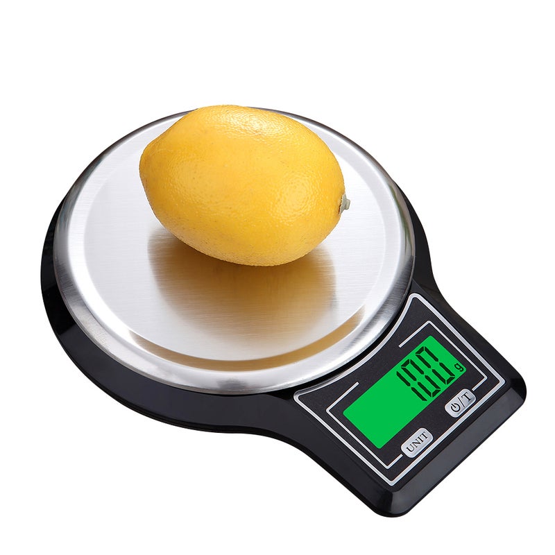 WeiHeng Stainless Steel Weighing Electronic Digital Kitchen Scale With Tare Function HP50-LU Black - Image 1