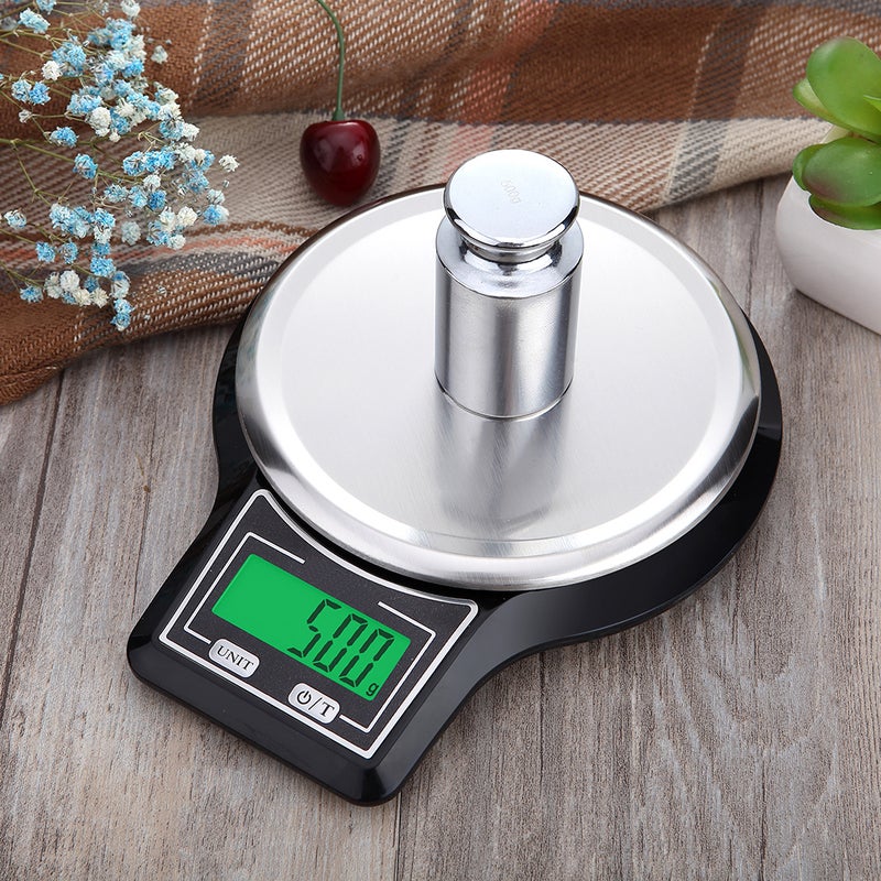 WeiHeng Stainless Steel Weighing Electronic Digital Kitchen Scale With Tare Function HP50-LU Black - Image 2
