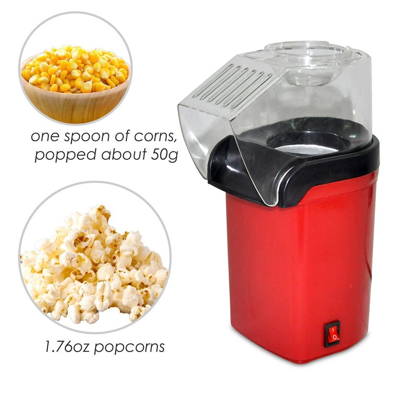 1200W Fast Hot Air Mini Popcorn Maker Machine With Top Cover HP81-LU multicolour  - Image 3