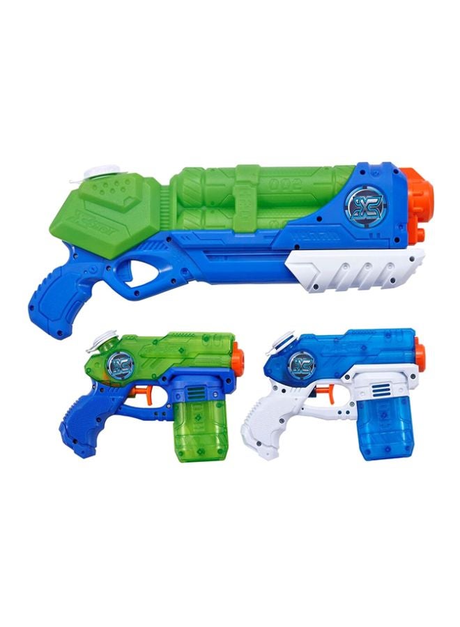 x_shot طقم مسدس رشاش للماء مكون من 3 قطع