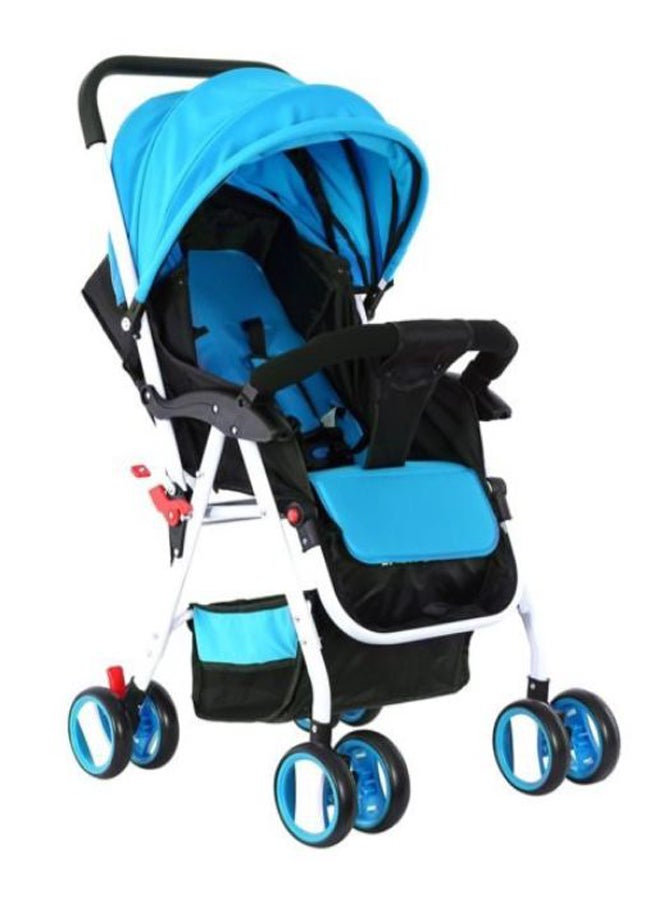 BABY PLUS - Baby Pram Stroller With Compact And Reversible Handlebar, Footrest, Cushion 5 Point Safety Belt - Image 1
