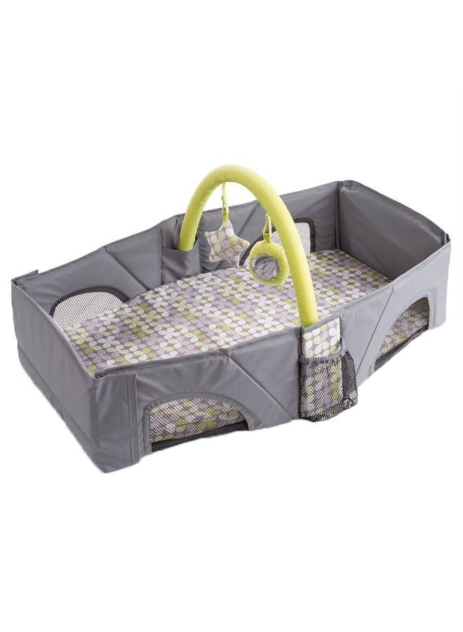 Deluxe Infant Travel Bed - Grey/Green - v1605075470/N21493590A_1