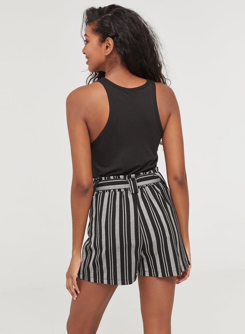 Ardene Paper Bag Dressy Midi Shorts Black - Image 2