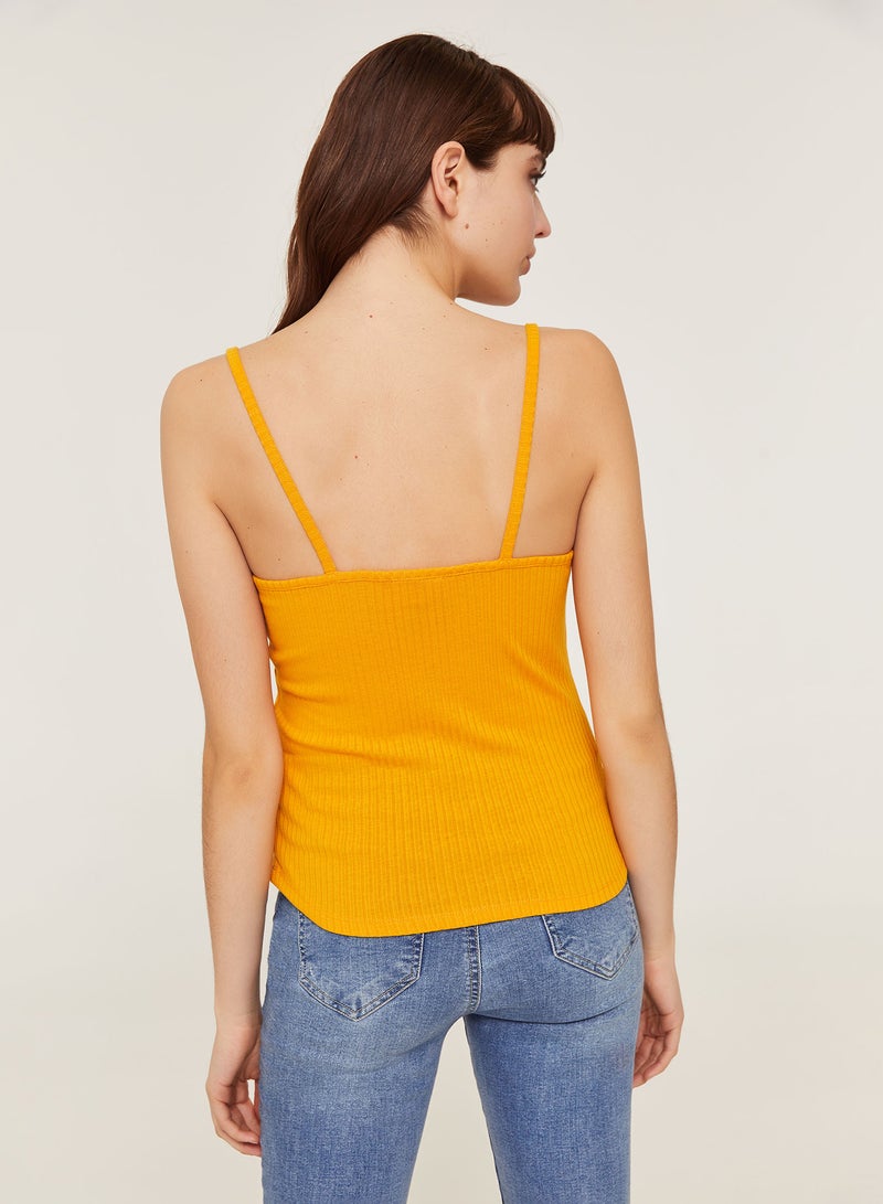 Ardene - Coconut Buttons Detail Tank Orange - Image 1