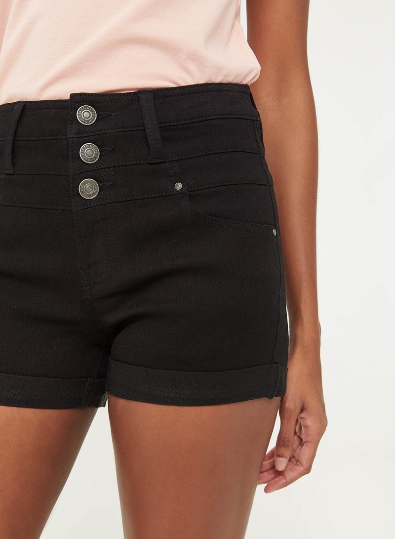 Ardene Triple Waist Band Shorts Black - Image 3