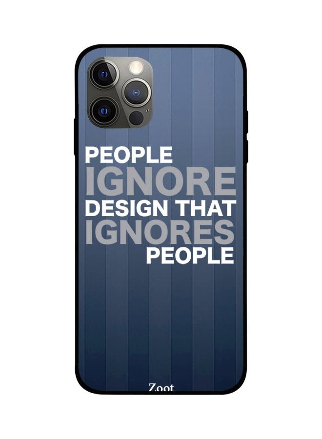 Zoot Quote Printed Case Cover -for Apple iPhone 12 Pro Blue/Grey/White Blue/Grey/White - Image 1