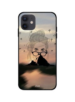 Girl Printed Case Cover -for Apple iPhone 12 Black/Blue/Beige Black/Blue/Beige