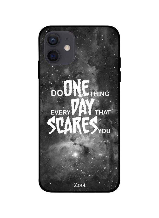 Zoot - Quote Printed Case Cover -for Apple iPhone 12 Black/Grey/White Black/Grey/White - Image 1