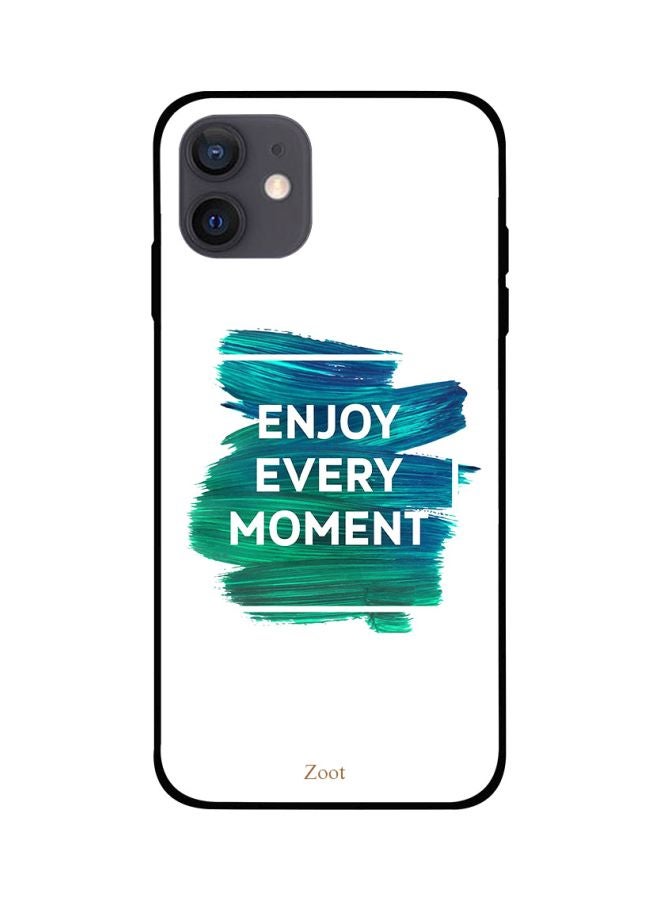 Zoot Enjoy Every Moment Printed Case Cover -for Apple iPhone 12 White/Blue/Green White/Blue/Green - Image 1