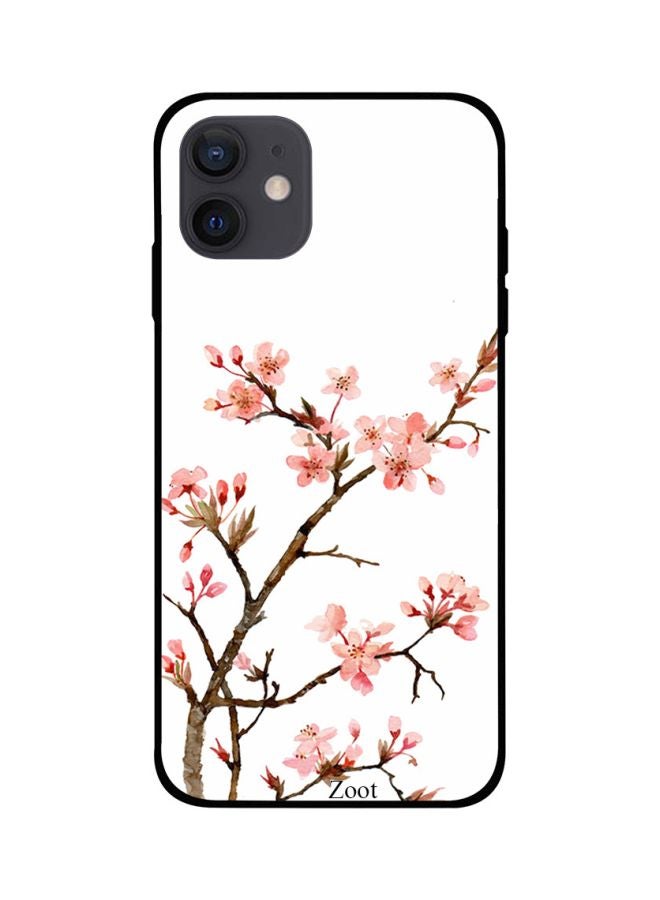 Zoot Floral Printed Case Cover -for Apple iPhone 12 White/Pink/Brown White/Pink/Brown - Image 1