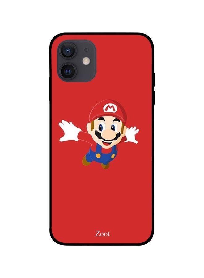 زوت Super Mario Printed Case Cover -for Apple iPhone 12 Red/White/Blue Red/White/Blue - Image 1