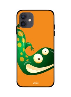 Cartoon Printed Case Cover -for Apple iPhone 12 Orange/Green/Beige Orange/Green/Beige