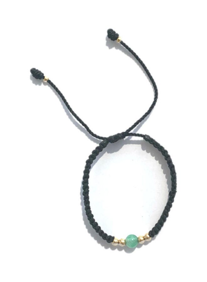 Miracle Empire THE ONE JEWEL Handmade Bracelet With Antique Solitaire Sphere Natural Colombian Emerald 18k Gold Plated Beads - Image 1