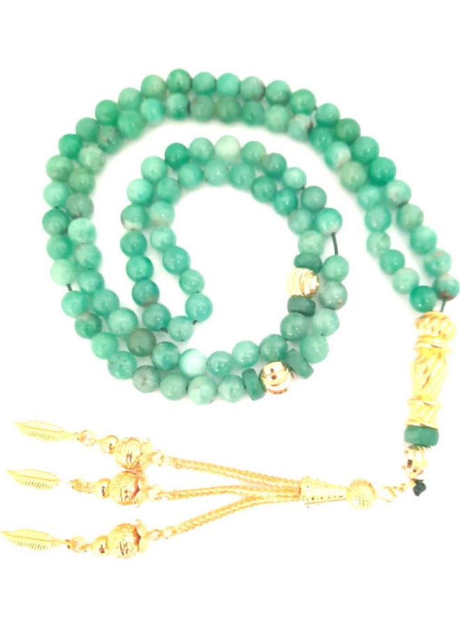 Miracle Empire ROYALTY 178.6 Carats Of 99 Natural Genuine Authentic Colombian Emerald Spheres With 18k Gold Plated Beads.  - Image 1