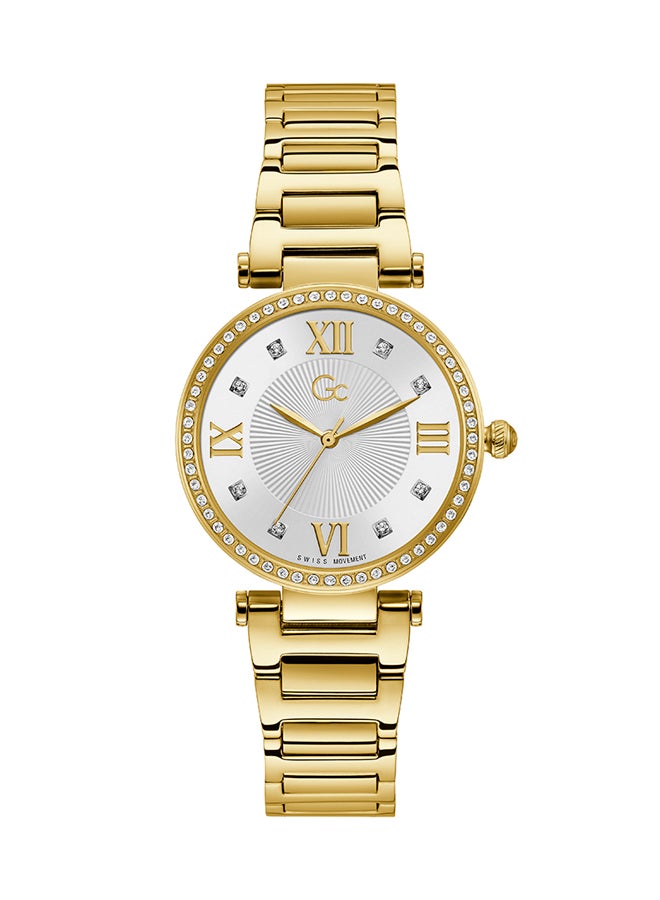 Gc Women's Crystal Studded Analog Watch Y64003L1MF - 34 mm - Yellow Gold  - Image 1