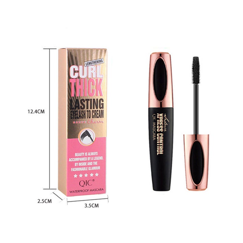 QIC 4D Waterproof Long-Lasting Eyelash Mascara Black - Image 3