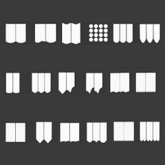 18-Piece French Nail Art Sticker White