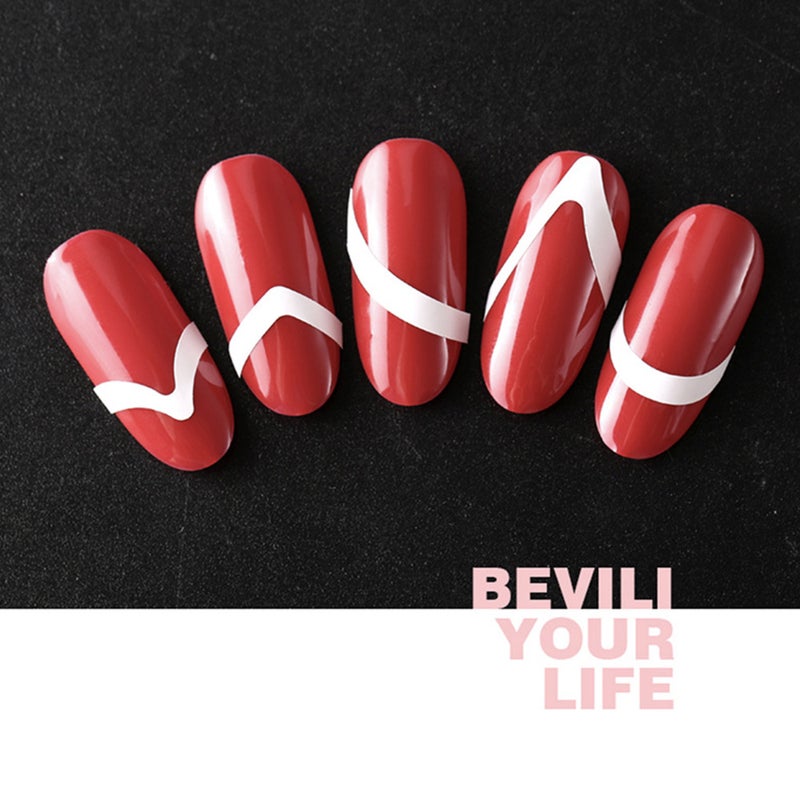 Generic - 18-Piece French Nail Art Sticker White - Image 1