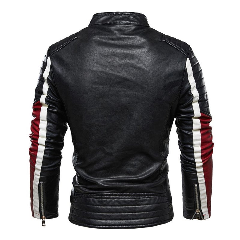 Long Sleeve Motorcycle Jacket Red/Black  - Image 2