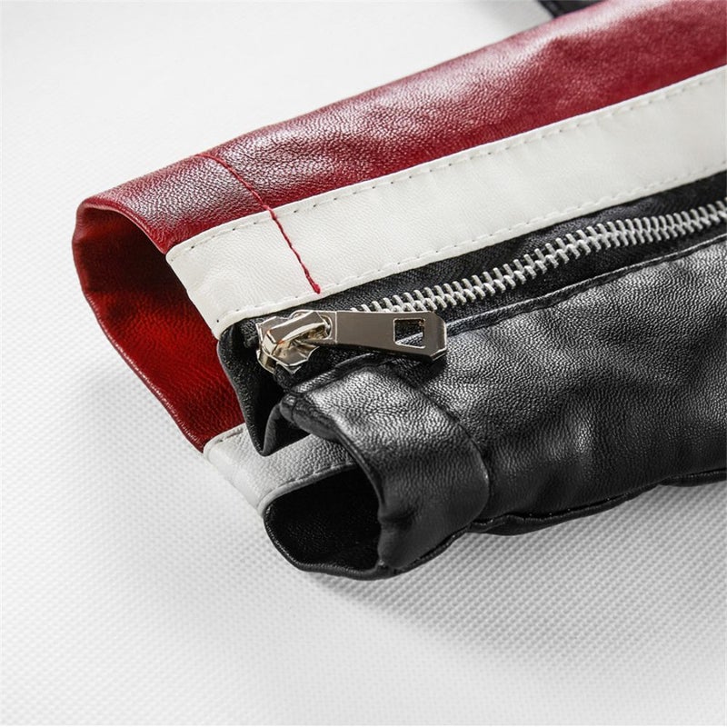 Long Sleeve Motorcycle Jacket Red/Black  - Image 4