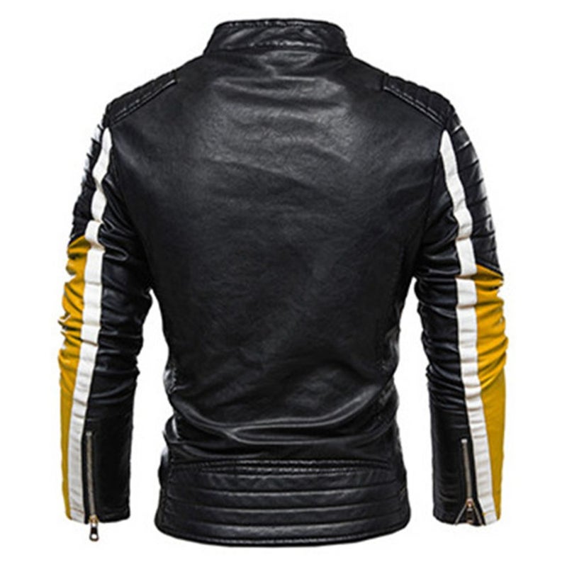 Long Sleeve Motorcycle Jacket Yellow/Black  - Image 2