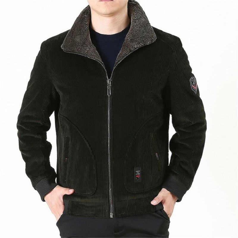 Long Sleeve Corduroy Jacket Green - Image 1