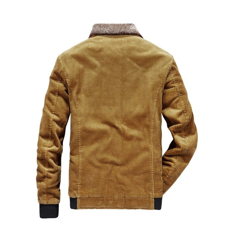 Long Sleeve Corduroy Jacket Yellow - Image 2