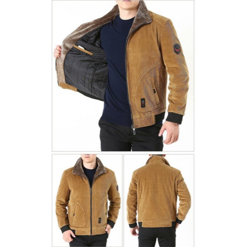 Long Sleeve Corduroy Jacket Yellow - Image 5
