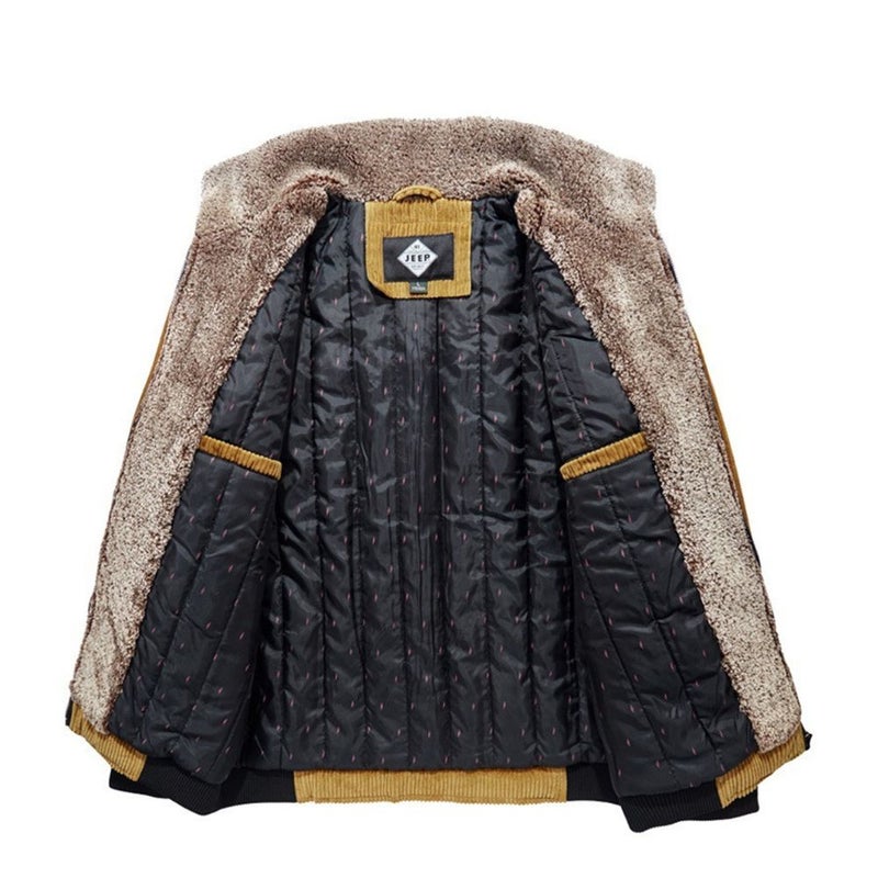 Long Sleeve Corduroy Jacket Yellow - Image 3