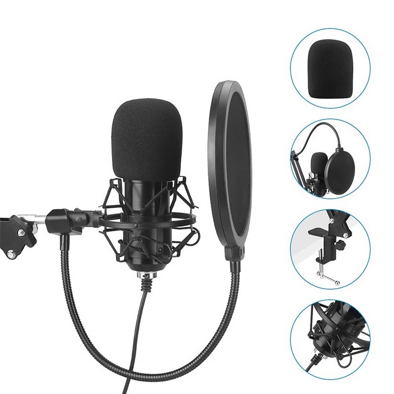 Podcast Recording Microphone Kit Black - Image 5