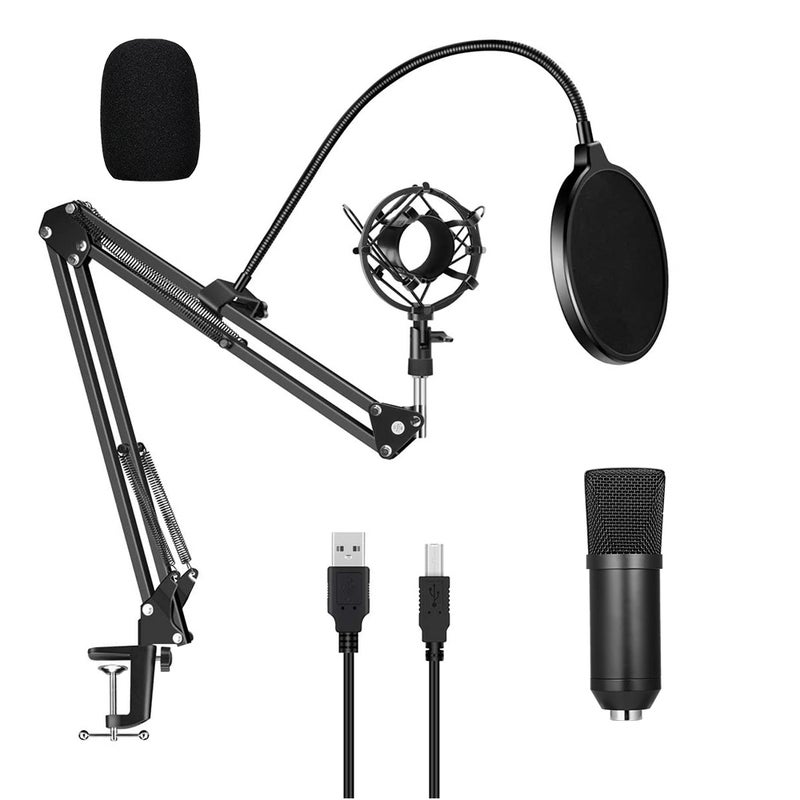 Podcast Recording Microphone Kit Black - Image 1