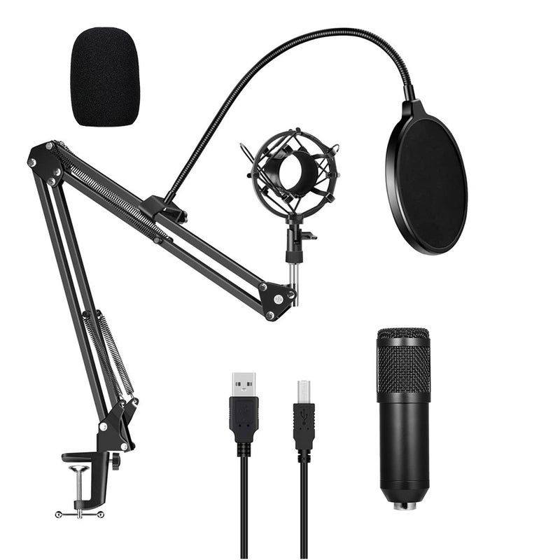 Podcast Recording Microphone Kit Black - Image 1