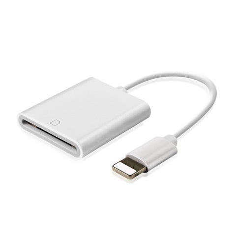 SD Card Camera Reader Adapter White
