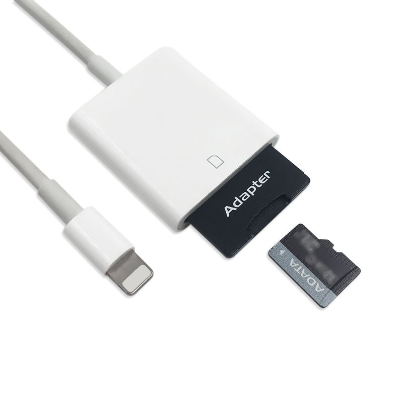 SD Card Camera Reader Adapter White  - Image 5