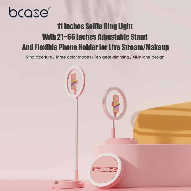 Bcase - Xiaomi Youpin Bcase 10'' Ring Light with LED Ring Light Extendable Stand Phone Holder Pink - Image 1