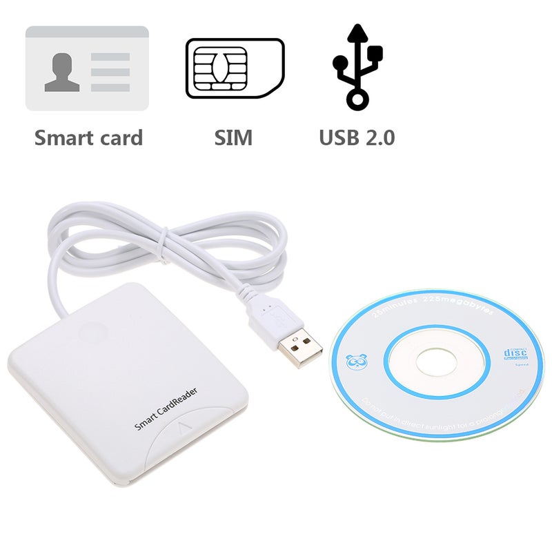 STW USB 2.0 Smart Card Reader ID/EMV Bank/SIM Card Adapter White - v1605095543/N41425151A_7