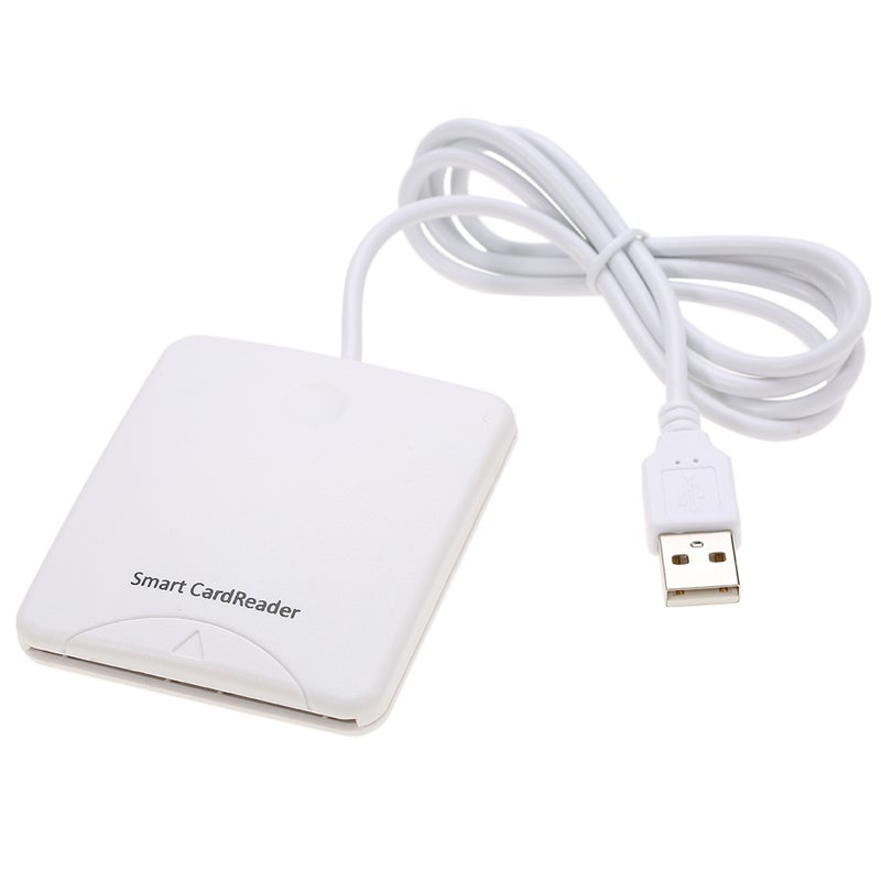 Sunshine-tipway STW USB 2.0 Smart Card Reader ID/EMV Bank/SIM Card Adapter White  - Image 1